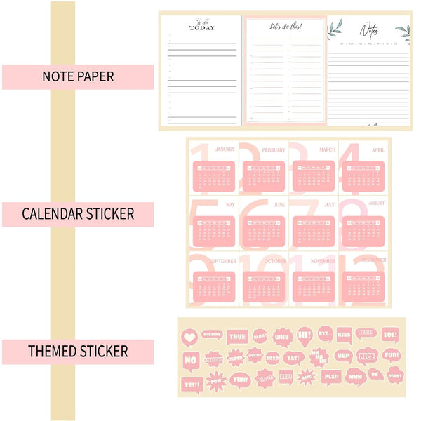 Woopme Quotes Journal Supplies Stickers Pack for Scrapbook Journal Planners DIY Craft Kits Decoration Paper Stickers