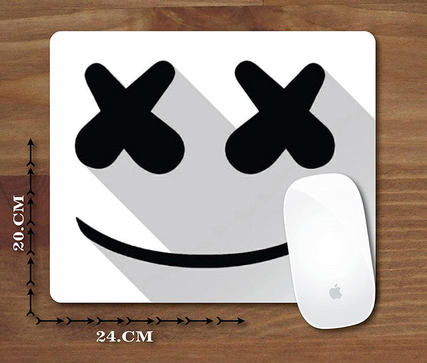 Marshmallow Theme Printed Mouse Pad Compatible for Laptop Computer Desktop PC Kids Girls Gaming Non Slip Rubber Base L x H 24 x 20 CMS