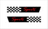 Woopme : Car Sticker Exterior Stylish for Bumper Sides Black Red Decals L x H 28 x 5 Cms