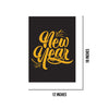 Happy New Year Printed Poster Home Bedroom Shops L x H 12 x 18 Inch