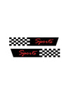 Woopme: Sports Check Self Adhesive Vinyl Decal Sticker For Car Sides