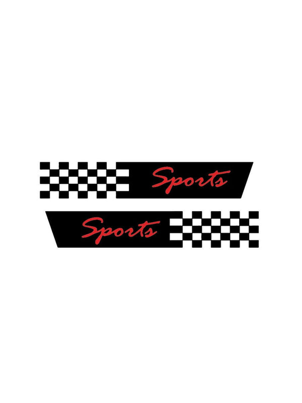 Woopme: Sports Check Self Adhesive Vinyl Decal Sticker For Car Sides Doctor Sticker woopme 