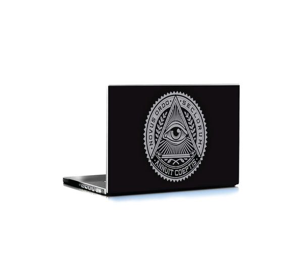 Laptop Skin Cover Laminated Illuminati Eye Triangle Sticker And Free Track Pad Skin for Girls Boys Kids Students Office Vinyl Printed