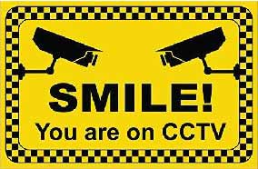 Smile You are on The Camera CCTV Sign Sticker for Public, Hospital, Clinic,