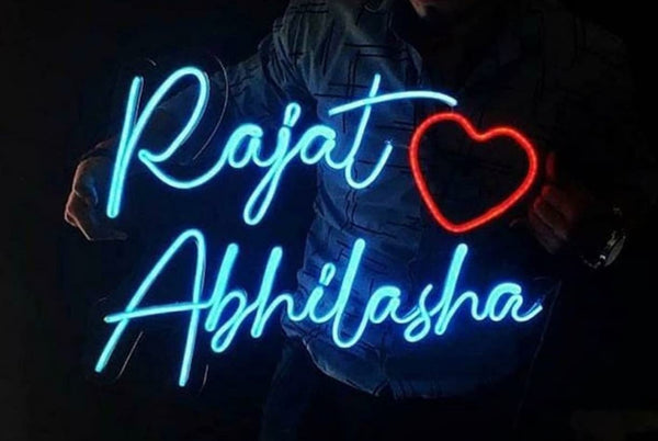 Custom Neon Light Customized Name Art for Home Living Personalized Name Neon Signs Board Birthday Gift Men Women Husband Wife Couples Anniversary (1 Letter Rs,200) 5x5 Inch