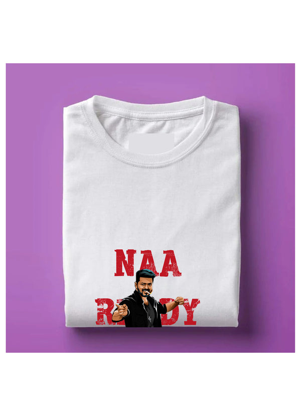 Round Half Sleeve Regular Fit Thalapathy Vijay Leo T Shirt for Men