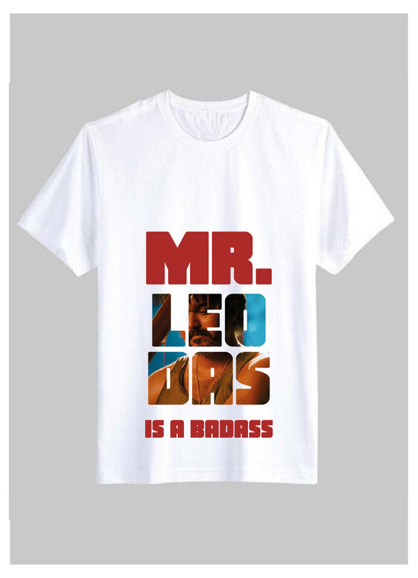 Thalapathy Vijay Mr Leo Das Printed Round T Shirt for Men Half Sleeve Regular Fit