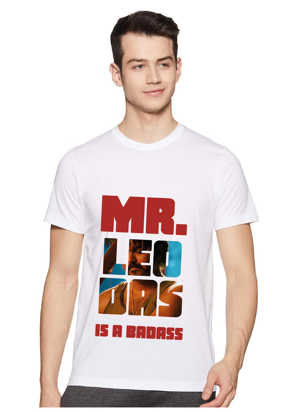 Thalapathy Vijay Mr Leo Das Printed Round T Shirt for Men Half Sleeve Regular Fit