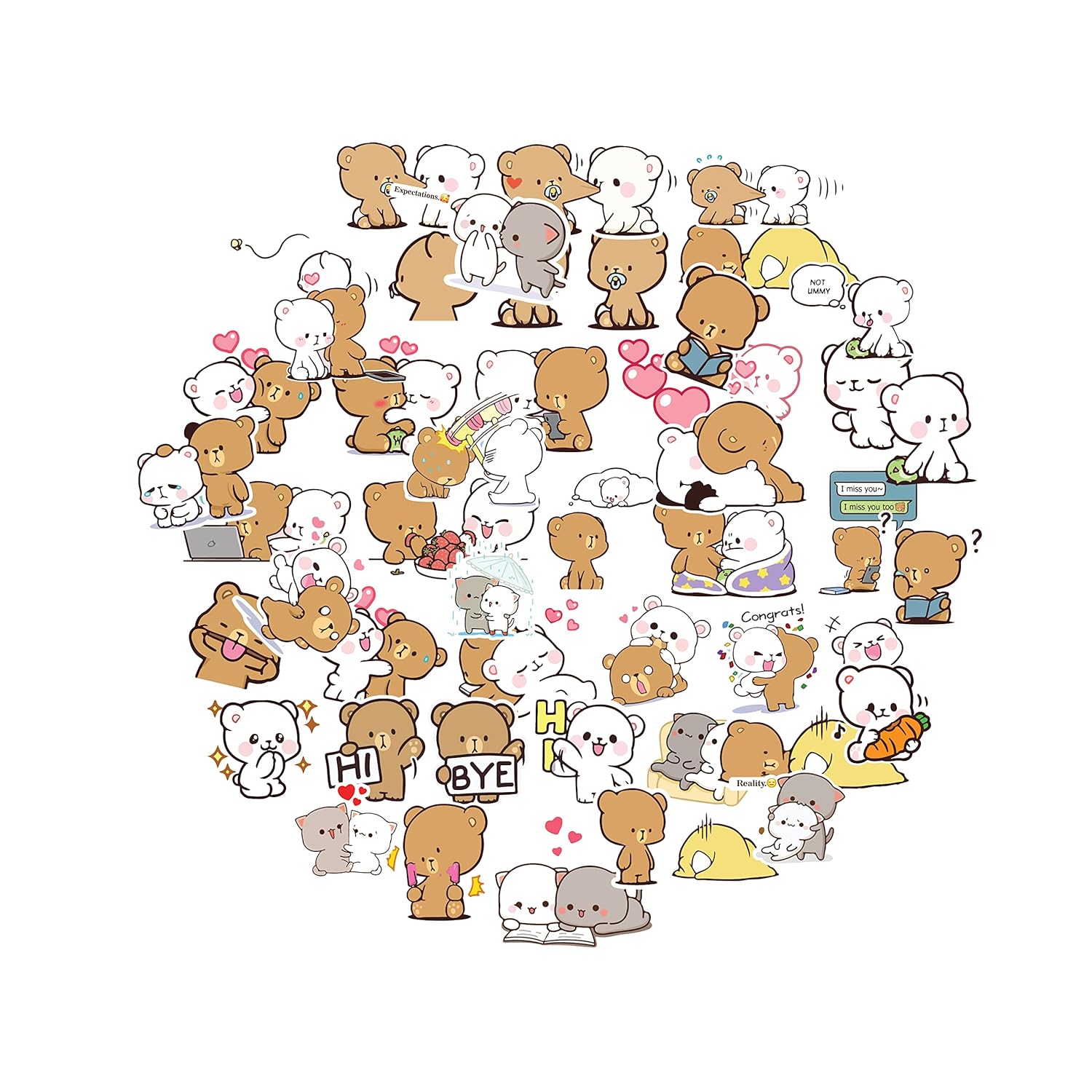 Maachis 7.62 cm Friends Stickers for Laptop Mobile Scrapbook Pack