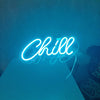 Neon Light Strip Wall Chill Sign for Bedroom Kidsroom Party Hall Office LED Art Indoor Home Decor Blue L X H 10 X 5.3 Inches
