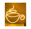 Coffee Cup Neon Light Strip for Wall Office Café Shops Hotels Home Decoration LED Art Indoor L X H 12 X 11 Inches