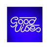 Good Vibes Neon Light Strip for Wall Bedroom Office Home Decoration LED Art Indoor L X H 12 X 6.7 Inches