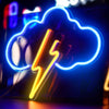 Cloud Theme Lightning Bolt Neon Light Strip Wall Bedroom Kids Office Home Decoration LED Art Indoor L X H 12 X 9.9 Inches