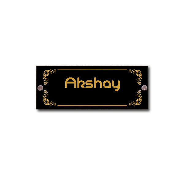 Personalized Name Plates Design for Home Entrance Door House Apartment (31 cm X 13 cm)