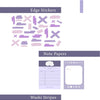 Woopme 269 PCs Purple Scrapbook Stickers for Journal Supplies kit Journal Planner DIY Craft Paper Decoration Stickers