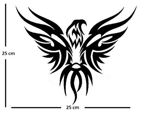Car Sticker Flying Bird Eagle Funny Pattern for Hood Bumper Sides Windows L X H (25.00 X 25.00 cm)