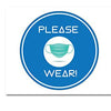 Woopme Wear Mask Printed Sign Sticker Water Proof for Office Industry Business IT Parks Vinyl Signage (Multicoloured) Printed Sign Stickers