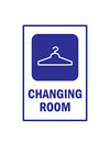 Woopme Changing Room Printed Sign Sticker Water Proof for Office Industry Business IT Parks Vinyl Signage (Multicoloured) Printed Sign Stickers