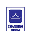 Woopme Changing Room Printed Sign Sticker Water Proof for Office Industry Business IT Parks Vinyl Signage (Multicoloured) Printed Sign Stickers