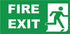 Woopme Fire Exit Printed Sign Sticker Water Proof for Office Industry Business IT Parks Vinyl Signage (Multicoloured) Printed Sign Stickers