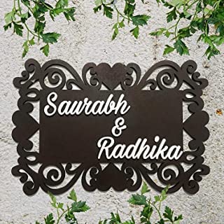 Personalized Name Plates For Home Door Outdoor Customized 3D Name Board House Apartment Glass Door 41 cm X 31 cm