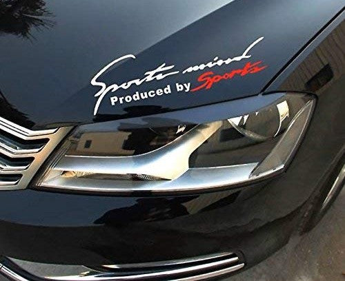 Woopme ; Racing Auto Hood Die Cut Water Resistance Bumper Sides Windows Car Sticker (29X9 cm)