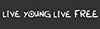 Woopme: Live Young Live Car Stickers White Decals 20 X 3 Cms