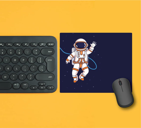 Mousepad Cartoon Space Theme Design Printed Rectangular Rubber Base Programming Mouse Pad for Laptops and Computers Office Gaming Boys Girls