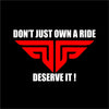 Woopme: Deserve It Quote Royal Enfield Sticker Bullet Sides Battery Classic Standard Mudguard Decal (10 cm Wide)
