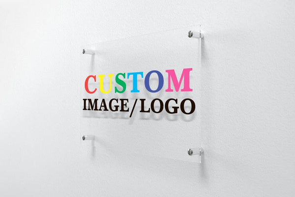 Logo Image Customized Personalized Laminated Name Plate Door For Home Outdoor Family Glass Home Outside Office House Decor Bungalow Door Multicolored ( 16 x 10 inches)