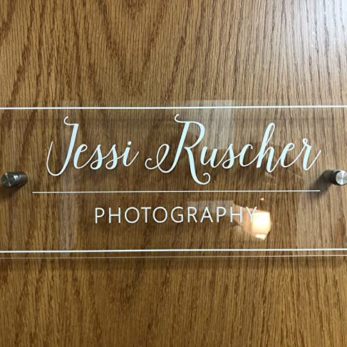 Office House Customized Personalized Laminated Name Plate Door For Home Outdoor Family Glass Home Outside Office House Decor Bungalow Door Multicolored ( 5 x 12 inch)