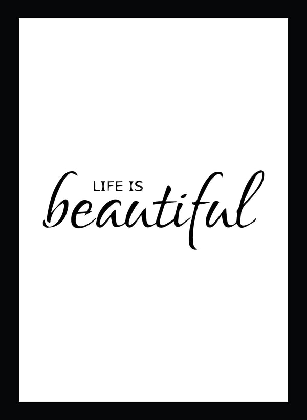 Woopme Let's Beautiful Quotes Wall Hanging Synthetic Wood Photo Framed Poster Bedroom Office Living Home Decor Boys Room Wall Frames