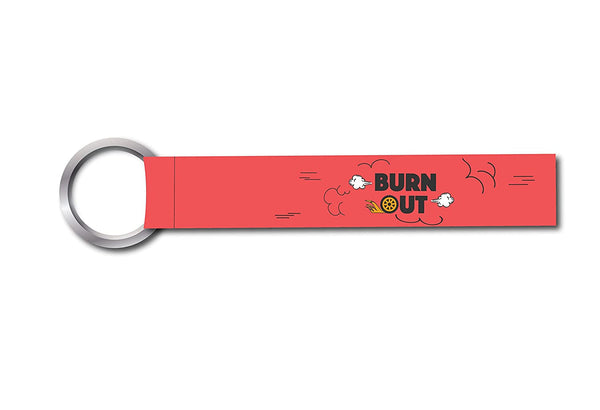 Burn Out Theme Lanyard keychain Holder Compatible For All Bikes Car Key Holder Key Tag Multicolored (6 x 1 Inch)
