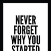 Woopme Never Forget Why You Started Quotes Synthetic Wood Wall Hanging Photo Frame Poster for Living Room Home Decor Bedroom Boys Girls Room