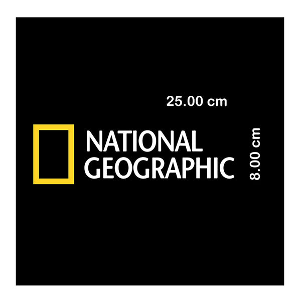 Car Sticker National Geographic for Windows Hood Bumper Car, Bike Sticker (25 X 8 cms