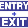 Woopme Entry And Exit Printed Sign Sticker Water Proof for Office Industry Business IT Parks Vinyl Signage (Multicoloured) Printed Sign Stickers