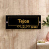 Creative Underline Border Flower Personalized Name Plates for Home Door Outdoor Customized Laminated Name Board House Apartment Glass Door Number (31 cm X 13 cm)