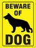 Beware of Dog Sign Self Adhesive Sticker Vinyl Board - Self Adhesive - 12" X 9" - High Quality UV Printed,Water Proof-no Fade