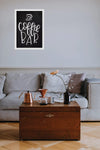 Woopme : Coffee Bar Quotes Wall Hanging Synthetic Wood Photo Framed Poster Coffee Shop Cafe Home Frames L x H 9.5 Inches x 13 Inches