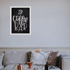 Woopme : Coffee Bar Quotes Wall Hanging Synthetic Wood Photo Framed Poster Coffee Shop Cafe Home Frames L x H 9.5 Inches x 13 Inches
