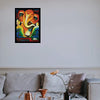 Woopme : God Ganesh Art Paintings Synthetic Wood Wall Hanging Photo Frame Pooja Home Decor Living Frames L x H 9.5 Inches x 13 Inches