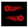fire Pattern Logo Bike Stickers Compatible for Yamaha Bike Tank Mask Sides Mudguard Vinyl Decals L x H 13.00 cm x 4.5 cm Pack of 2