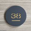 Door Number Customized Personalized Name Plate Door Multicolored For Home Outdoor Family Glass Home Outside Office House Bungalow Doors (3 Inches X 3 Inches)