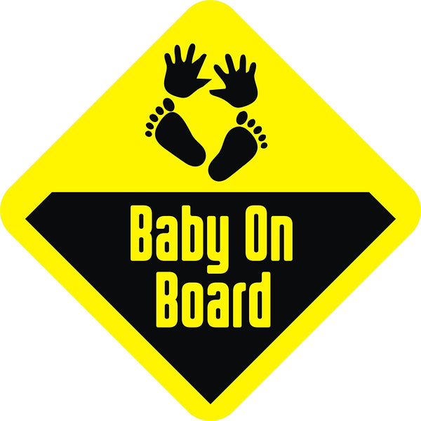 Woopme Baby On Board Printed Sign Sticker Water Proof for Office Industry Business IT Parks Vinyl Signage (Multicoloured) Printed Sign Stickers