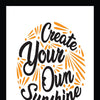Woopme Create Your Own Sunshine Quotes Synthetic Wood Wall Hanging Photo Frame Poster for Office Living Room Home Bedroom Wall Frames