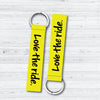 Love The Ride Travel Quotes Riders Lanyard Keychain Tag Holder For All Bikes Cars Rider Boys Girls Keychains Multicolored (6 x 1 Inch)