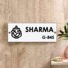 Personalized Ganesha Name Plates for Home Door Outdoor Customized Laminated Name Board House Apartment Glass Door (31 cm X 13 cm)
