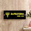 Personalized Acrylic Doctor Name Plates for Home Door Table Outdoor Customized Laminated Name Board House Apartment Glass Door (30 cm X 13 cm)