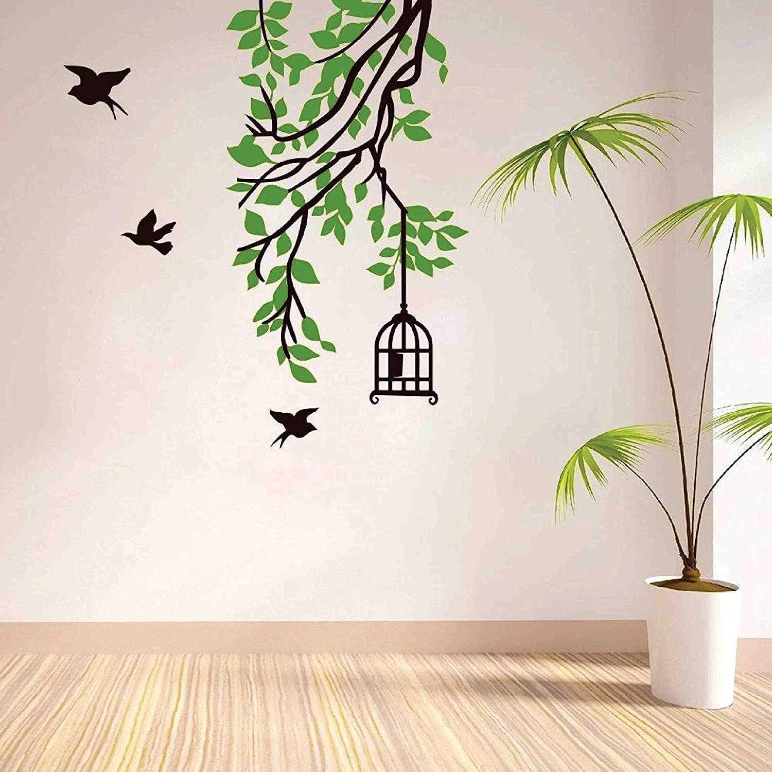 woopme Wall Stickers Birds Nest and Trees Hall Kitchen Bedroom Home Of –  WOOPME