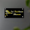 Customized Personalized Acrylic Name Board Plates For Home Outdoor Family Glass Home Office Outside Décor House Door Bungalow Black & Mirror Gold (40X 20 CMS)